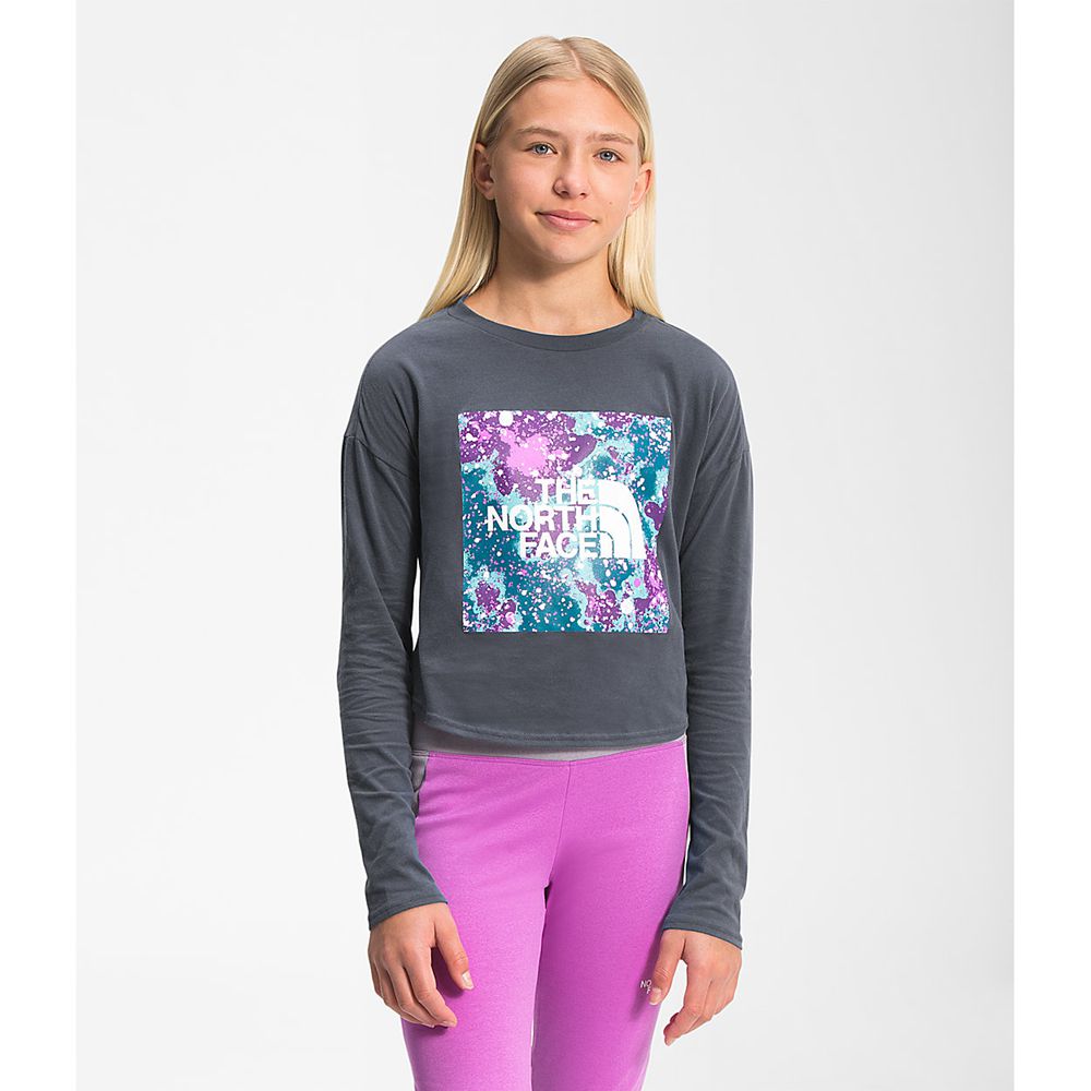 The North Face Long Sleeve Girls Australia - The North Face Long Sleeve Graphic Grey (DPC-147306)